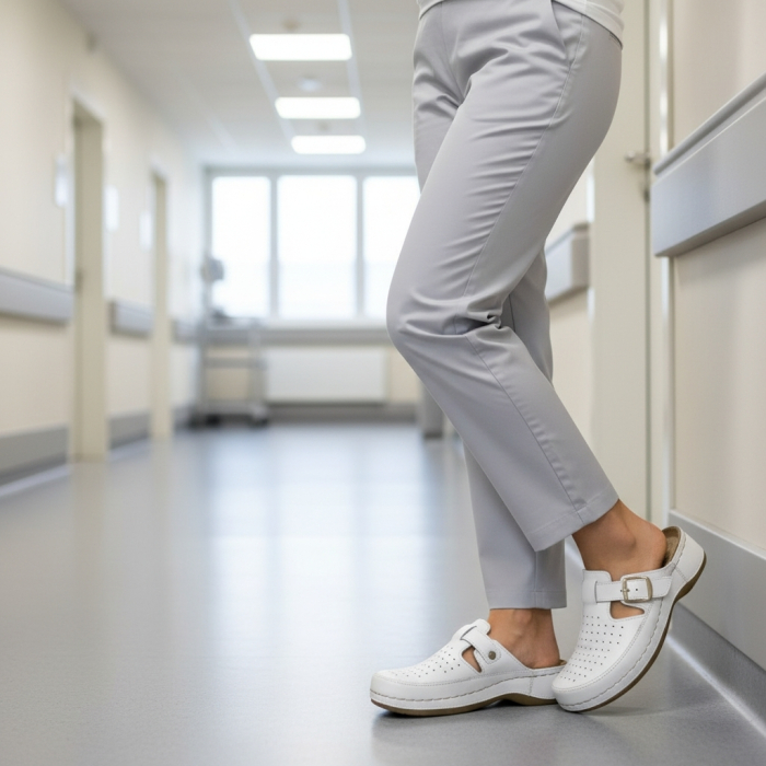 88 -as női Doss bőr papucs - fehér lyukacsos [5]