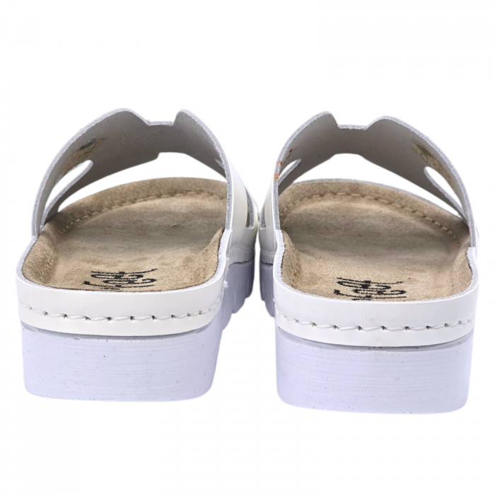 9000 -es női Dr Feet bőr papucs - fehér [4]