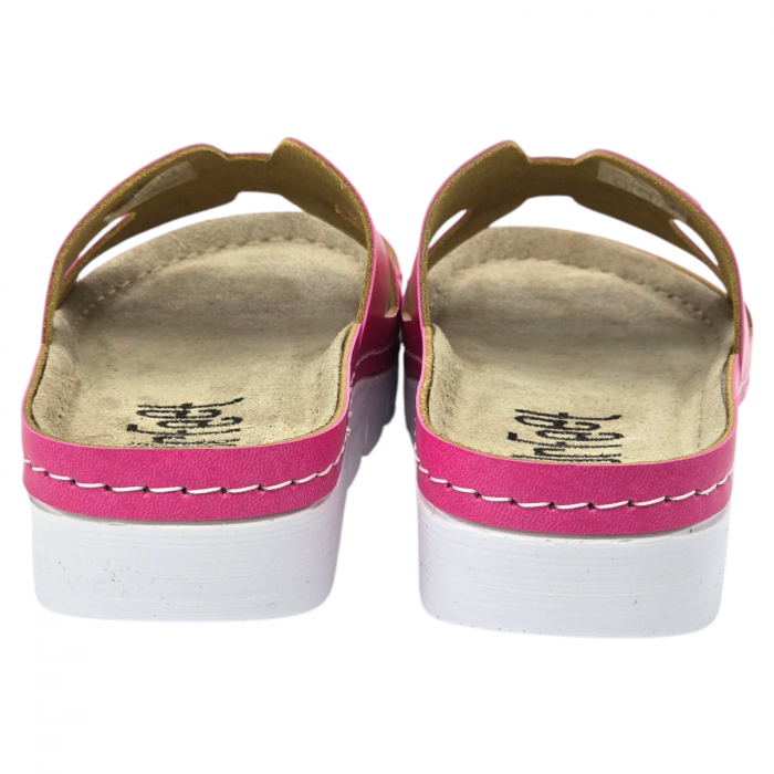 9000 -es női Dr Feet bőr papucs - rózsaszín [4]