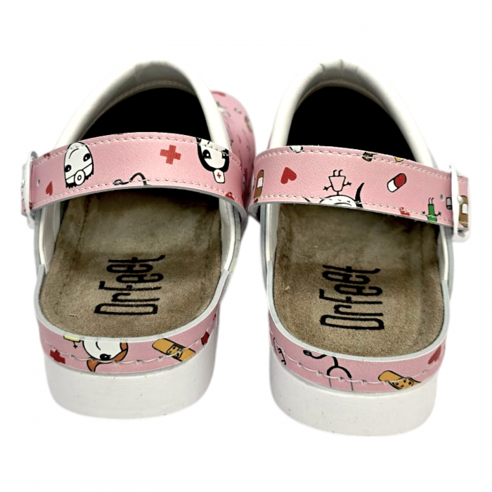 9010 -es női Dr Feet bőr papucs - medical pink [3]