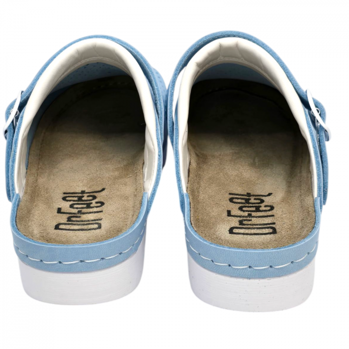 9014 -es női Dr Feet bőr papucs - világos kék [3]