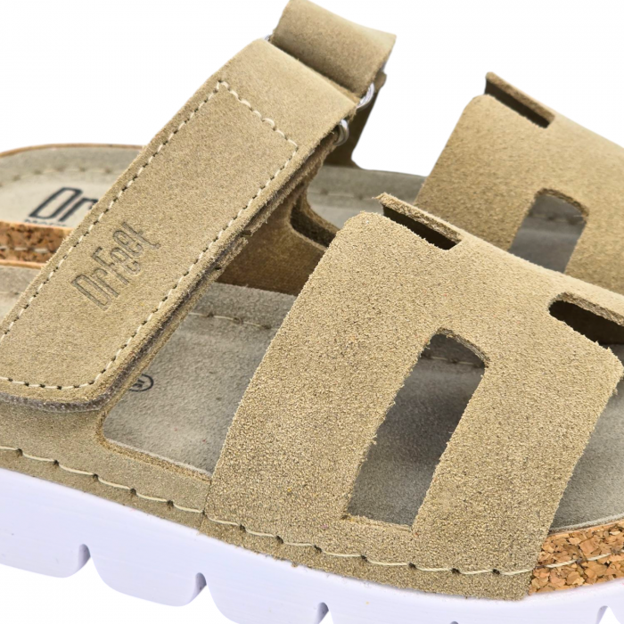 9018 -as női Dr Feet bőr papucs - cappuccino barna [3]