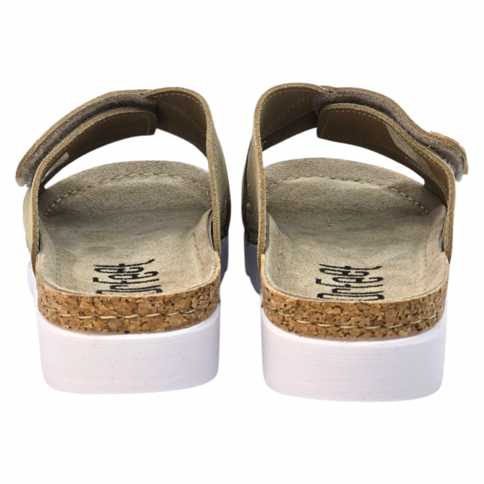 9019 -es női Dr Feet bőr papucs - cappuccino [4]
