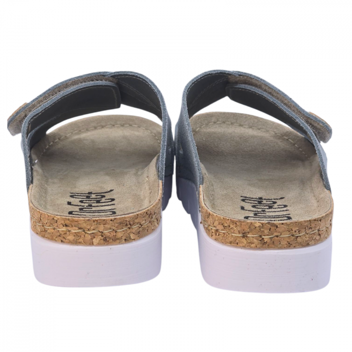 9019 -es női Dr Feet bőr papucs - világos kék [4]