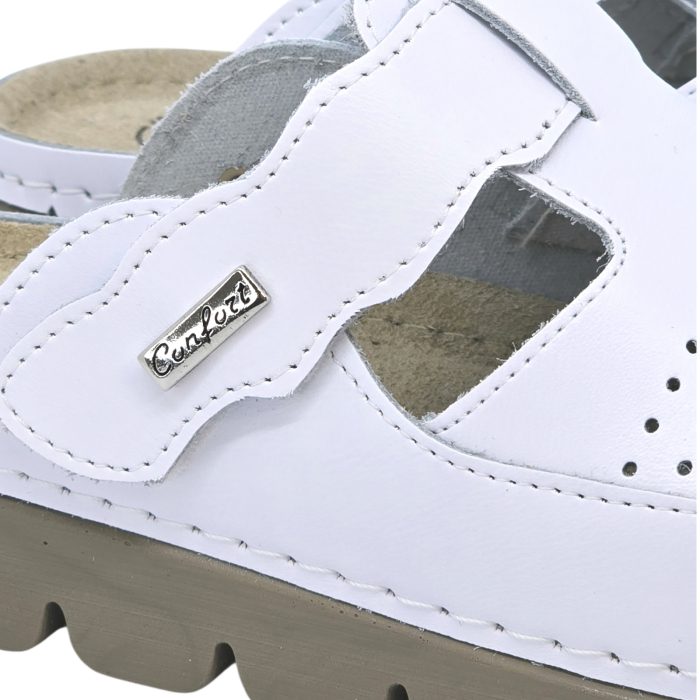 9020 -as női Dr Feet bőr papucs - fehér [5]