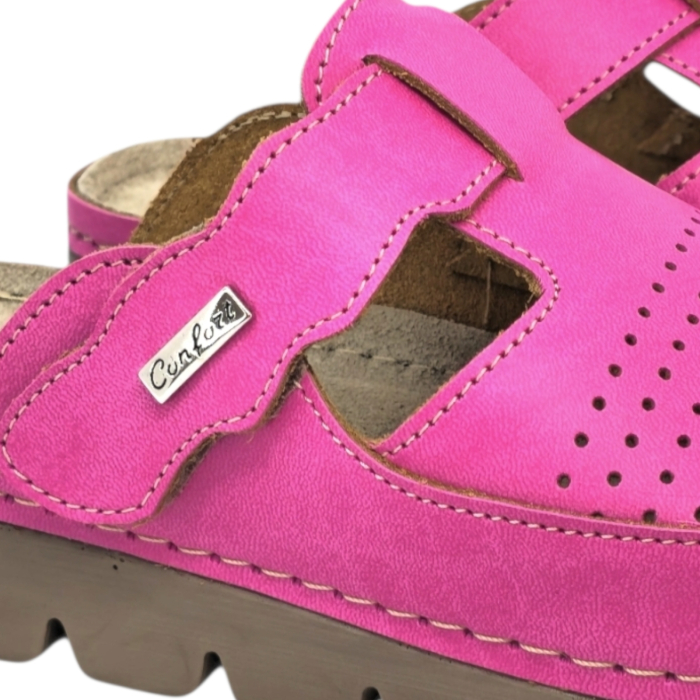 9020 -as női Dr Feet bőr papucs - rózsaszín [5]