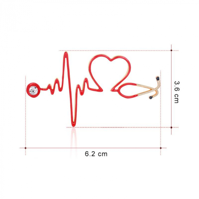 Fonendoszkóp EKG formájú kitűző [2]