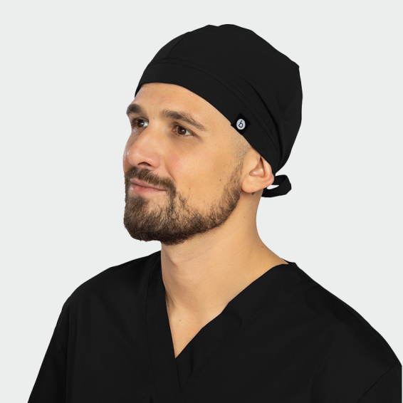 Fekete műtös sapka - Verona [5]