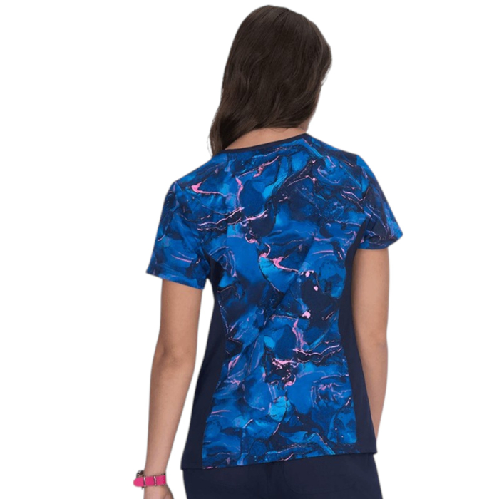 Kék márvany mintás női köpeny - Marbolous Pinks [2]