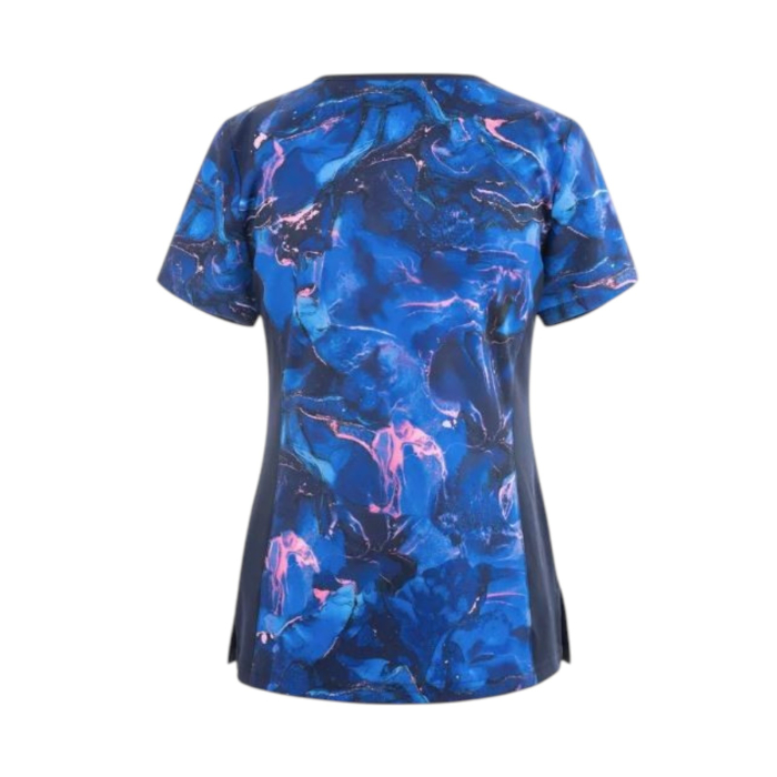 Kék márvany mintás női köpeny - Marbolous Pinks [4]