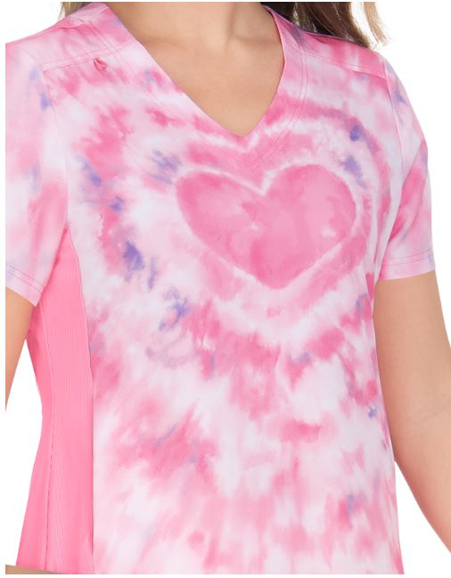 Rózsaszín szivecske mintás női köpeny - Tie Dye Heart [3]