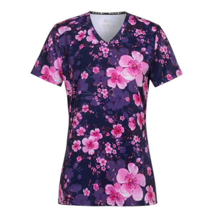 Rózsaszín virágos mintás Melina női köpeny - Cherry Blossom [3]