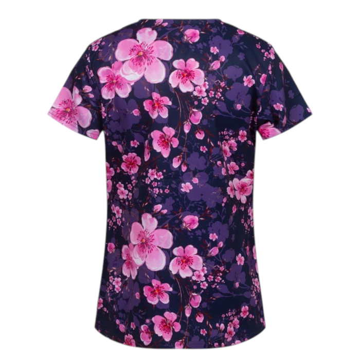 Rózsaszín virágos mintás Melina női köpeny - Cherry Blossom [4]