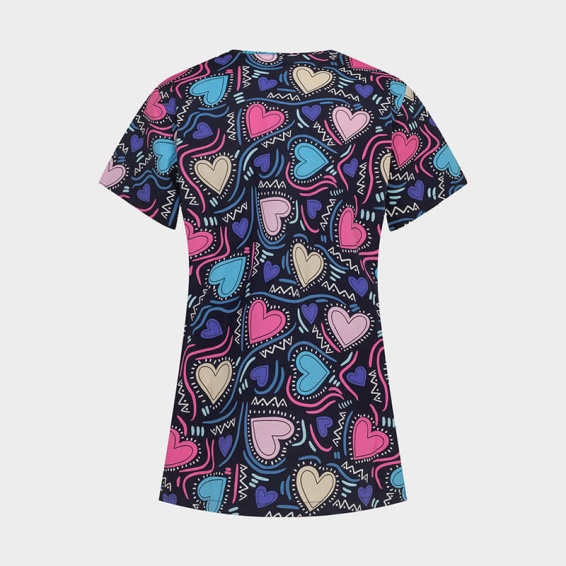 Színes szivecske mintás női köpeny - Forever Love [6]