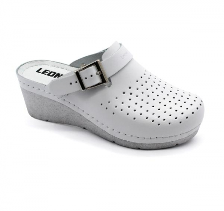 Női csukott papucs - Leon - 1000 - es noi leon bor papucs - feher