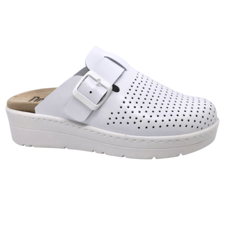 Lábbeli - 1021 -es női Dr Feet bőr papucs - fehér