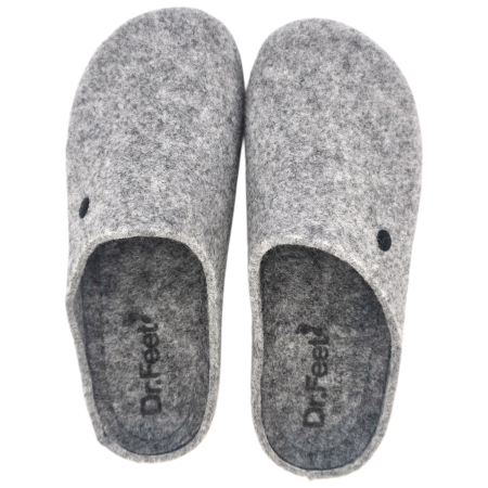 104 -es női Dr Feet gyapjú papucs - szürke [5]