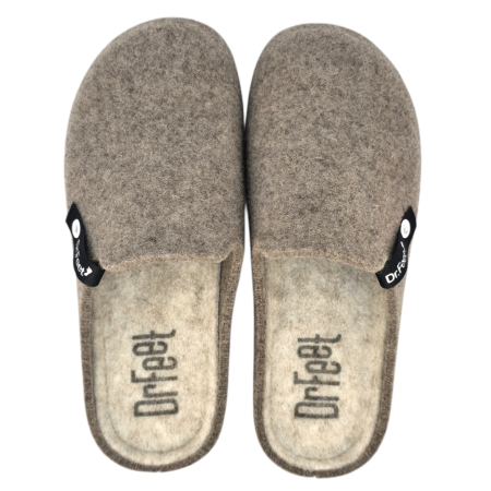 1107 -es női Dr Feet gyapjú papucs - bézs [4]