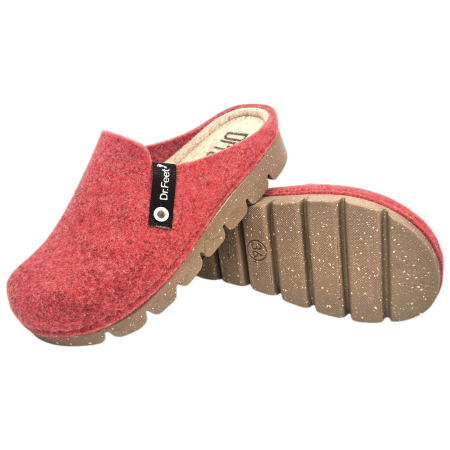 1107 -es női Dr Feet gyapjú papucs - korall [6]