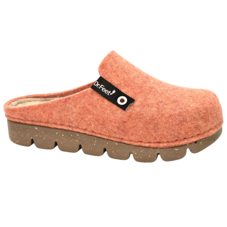 DR FEET LÁBBELI - 1107 -es női Dr Feet gyapjú papucs - narancssárga