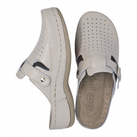 88 -as női Doss bőr papucs - beige [3]