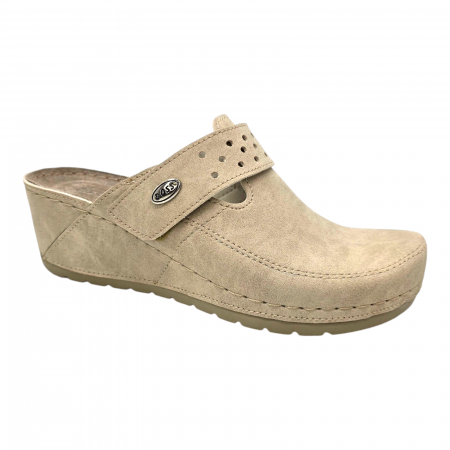Orvosi bőr klumpa - 240 -es női Doss bőr papucs - beige