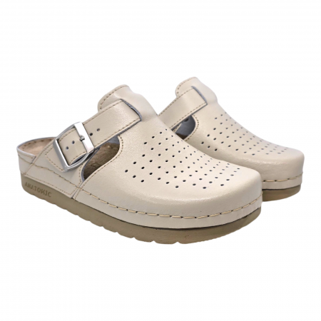 525 -es női Doss bőr papucs - beige [1]