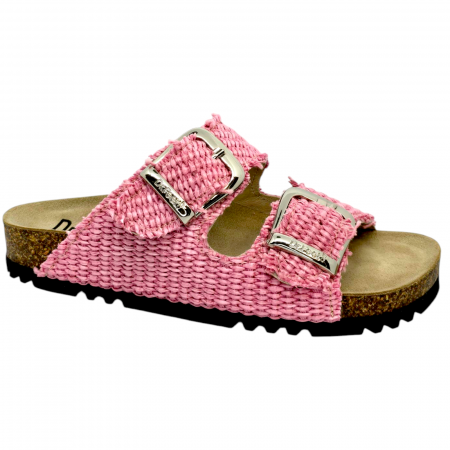 NYÁRI NŐI LÁBBELI KOLLEKCIÓ - 16003 -as női Dr Feet bőr papucs - rózsaszín