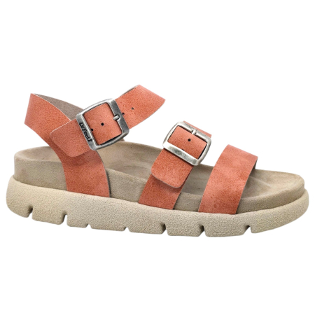 Lábbeli - 16031 -es női Dr Feet bőr papucs - narancssárga