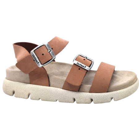 Lábbeli - 16031 -es női Dr Feet bőr papucs - világos barna