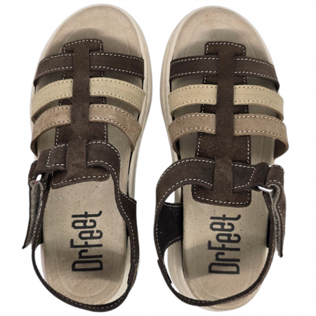 18000 -es női Dr Feet bőr papucs - gesztenye barna [4]