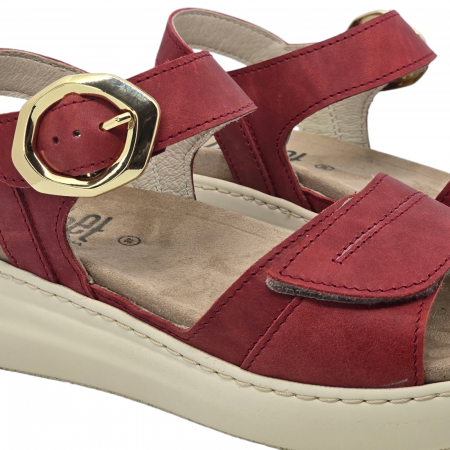 18004 -as női Dr Feet bőr papucs - burgundy [1]
