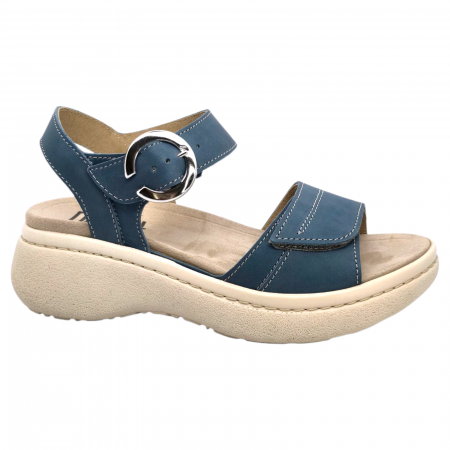 Szandál - 18004 -es női Dr Feet bőr papucs - kék