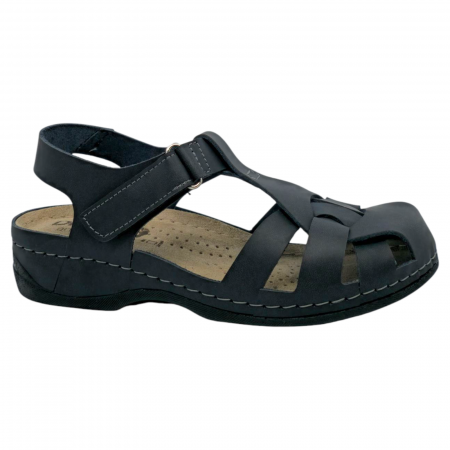 Szandál - 2018 -es női Dr Feet bőr szandál - fekete
