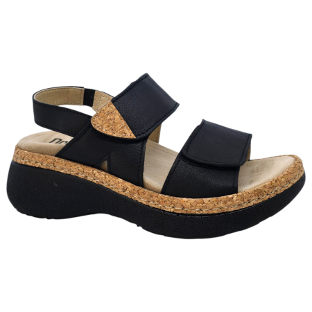 Lábbeli - 21002 -es női Dr Feet bőr papucs - fekete