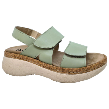 Lábbeli - 21002 -es női Dr Feet bőr papucs - menta zöld