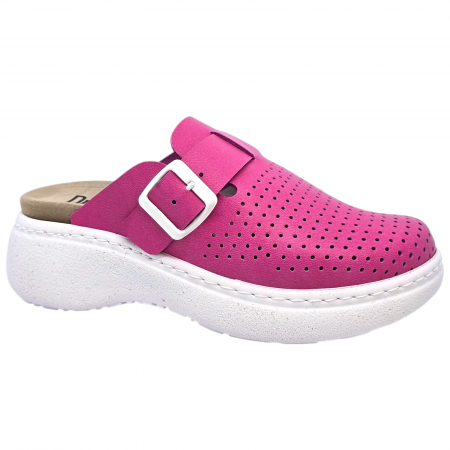 Csukott klumpa - 21010 -es női Dr Feet bőr papucs - rózsaszín