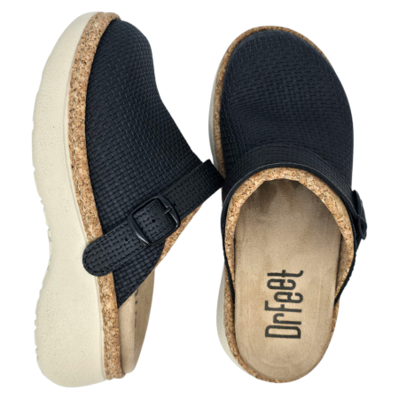 21200 -as női Dr Feet bőr papucs - fekete [5]