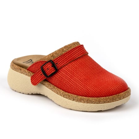 DR FEET LÁBBELI - 21200 -as női Dr Feet bőr papucs - piros