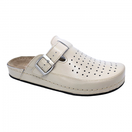Orvosi bőr klumpa - 249 -es férfi Doss bőr papucs - beige