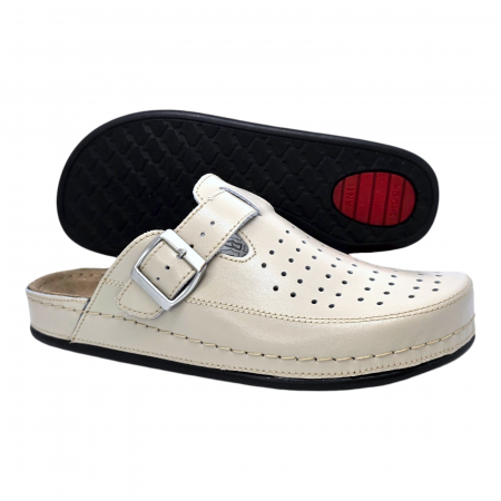 249 -es férfi Doss bőr papucs - beige [3]