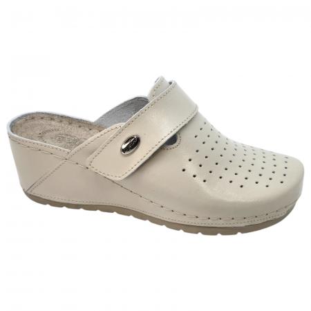 Orvosi bőr klumpa - 271 -es női Doss bőr papucs - beige