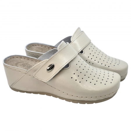 271 -es női Doss bőr papucs - beige [1]