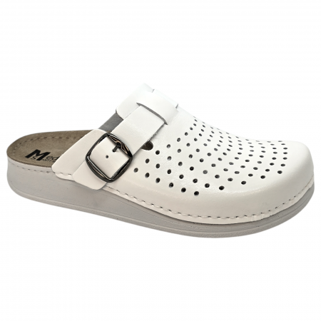 Ferfi csukott papucsok - Medi+ - 34001 Medi+ ferfi bor papucs - feher