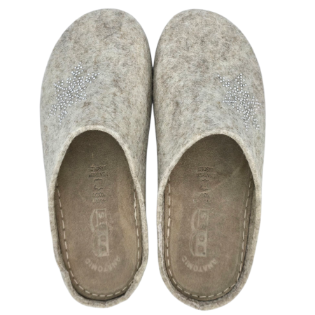 446 -os női Doss gyapjú papucs - béj [3]