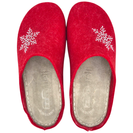446 -os női Doss gyapjú papucs - piros [3]