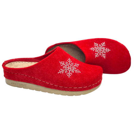 446 -os női Doss gyapjú papucs - piros [1]