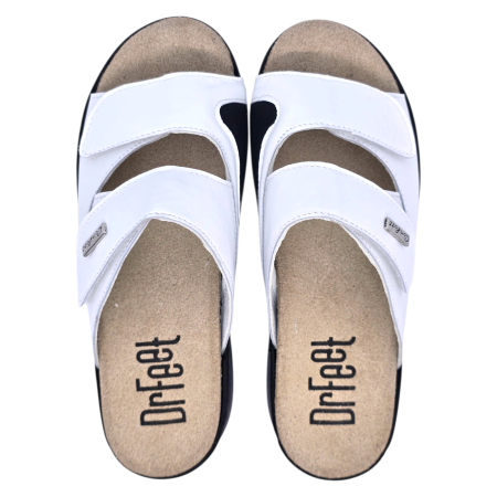 5012 -es női Dr Feet bőr papucs - feher [4]