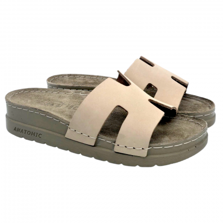 588 -as női Doss bőr papucs - beige [1]