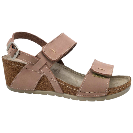 Lábbeli - 592 -es női Doss bőr szandál - nude rózsaszín